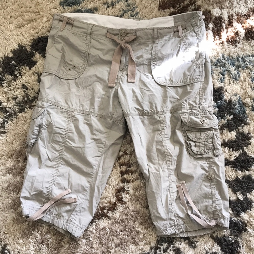 Khaki Cargo Long Shorts